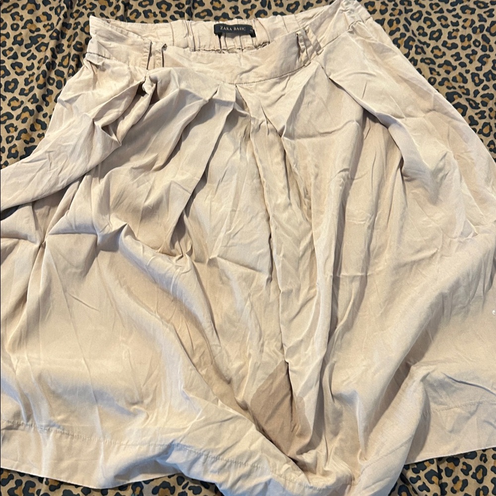 Zara Cream A-Line Skirt
